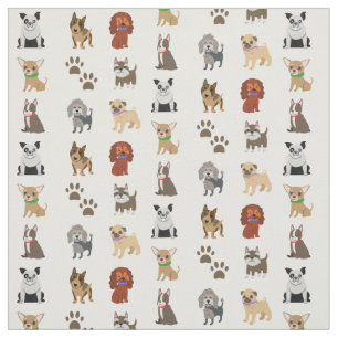 Hunde und Klauen Stoff