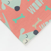 Hunde und Knochen Fleecedecke (Ecke)
