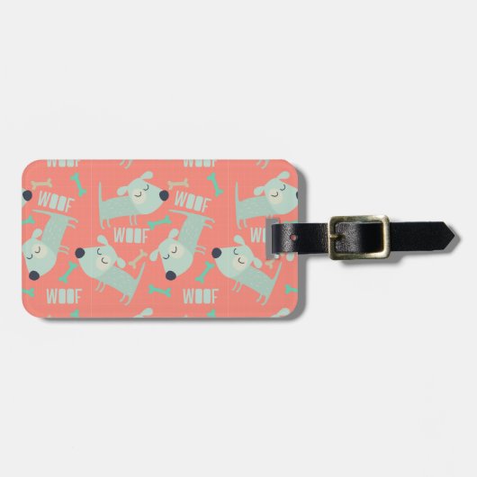 Hunde und Knochen Gepäckanhänger (Vorderseite horizontal)