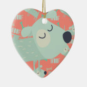 Hunde und Knochen Keramik Ornament (Rechts)