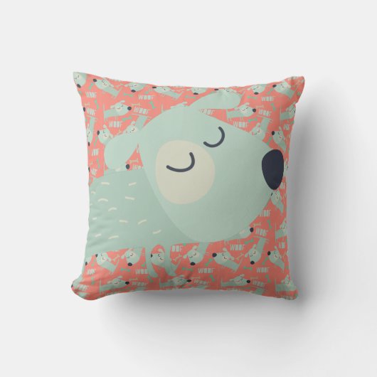 Hunde und Knochen Kissen (Vorderseite)