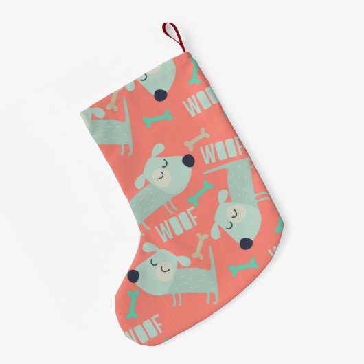 Hunde und Knochen Kleiner Weihnachtsstrumpf (Rückseite (Hängend))