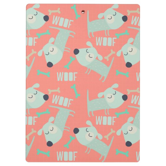 Hunde und Knochen Klemmbrett (Rückseite)