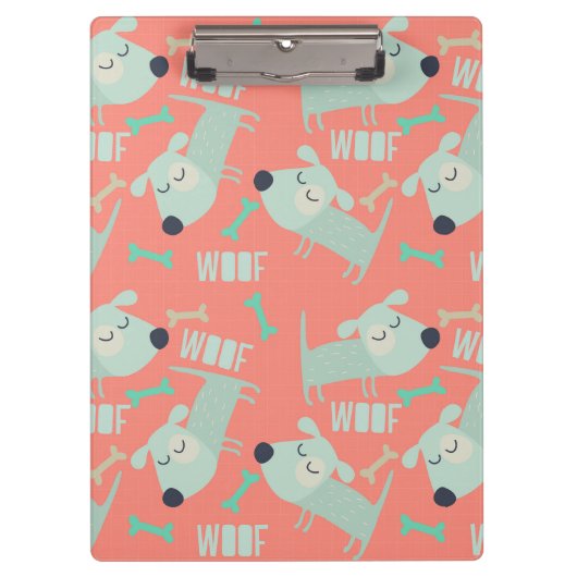 Hunde und Knochen Klemmbrett (Vorderseite)