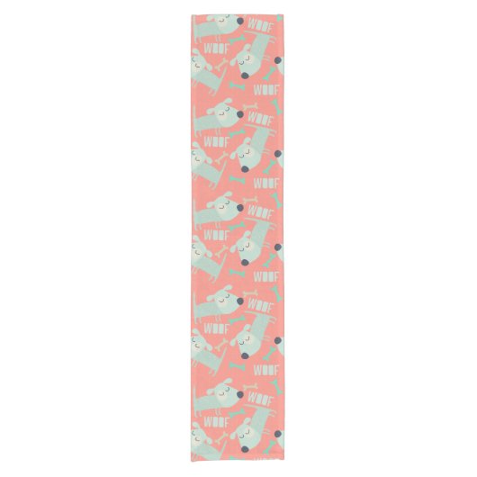 Hunde und Knochen Kurzer Tischläufer (Vorderseite)