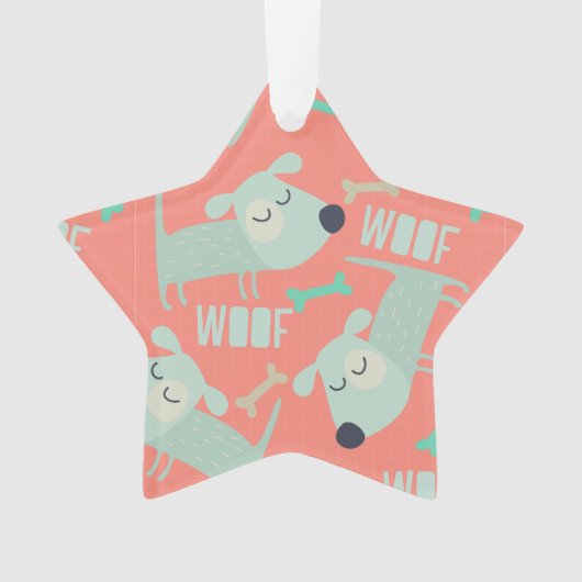 Hunde und Knochen Ornament (Vorderseite)