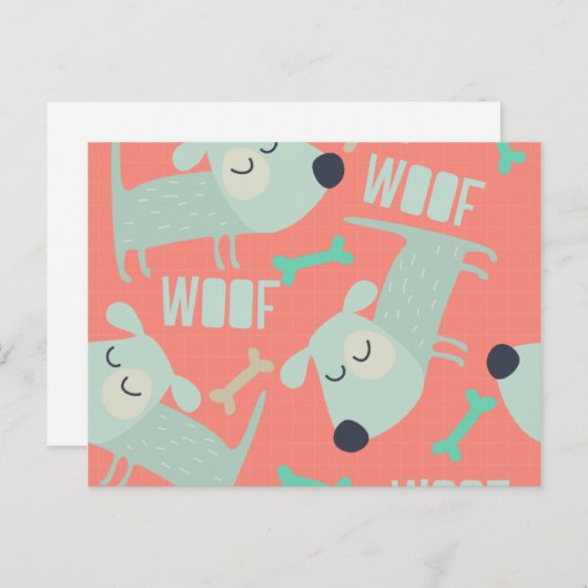 Hunde und Knochen Postkarte (Vorne/Hinten)