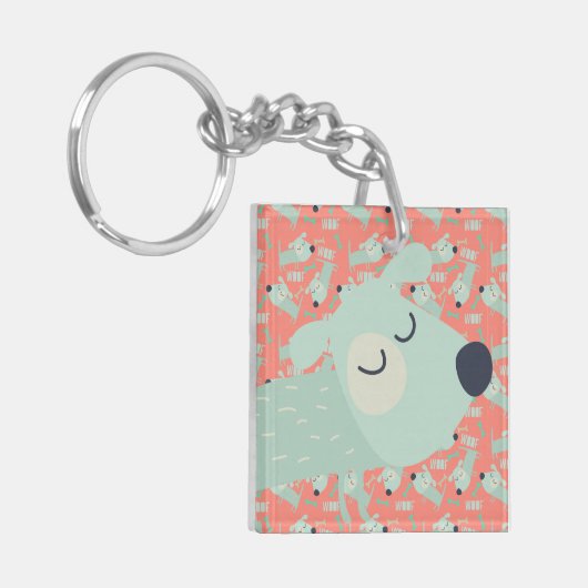 Hunde und Knochen Schlüsselanhänger (Vorderseite links)