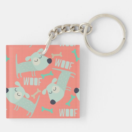 Hunde und Knochen Schlüsselanhänger (Rückseite)