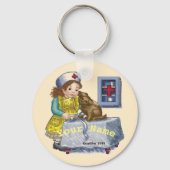 Hunde und Krankenschwester Schlüsselanhänger (Vorderseite)