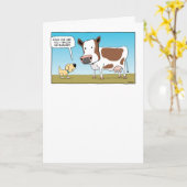 Hunde und Kuh Geburtskarte Karte (Gelbe Blume)