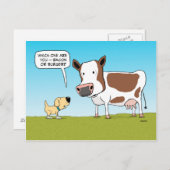 Hunde und Kuh-Postkarte Postkarte (Vorne/Hinten)