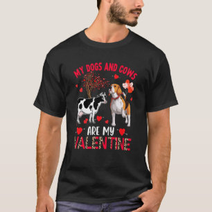 Hunde und Kühe sind mein Valentinstag Beagle mit K T-Shirt