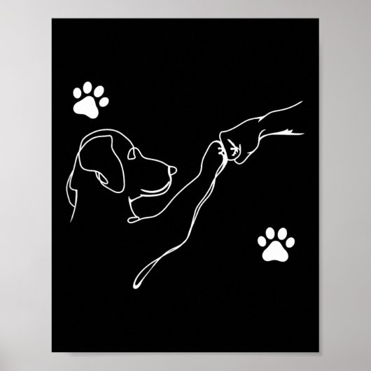 Hunde und Leute schlagen Hand Hunde Freundschaft F Poster (Vorne)