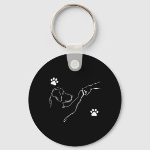 Hunde und Leute schlagen Hand Hunde Freundschaft F Schlüsselanhänger