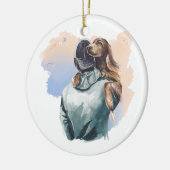 Hunde- und Menschenschmuck Keramik Ornament (Links)