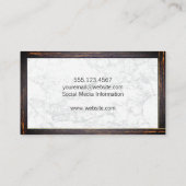 Hunde und Paw | Marmor | Visitenkarte "Holzgrenzen (Rückseite)