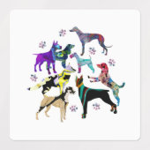Hunde und Paws Etiketten (Design 1)
