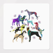 Hunde und Paws Etiketten (Design 2)