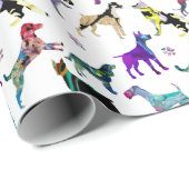 Hunde und Paws Geschenkpapier (Rolleneckpunkt)