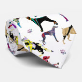 Hunde und Paws Krawatte (Gerollt)