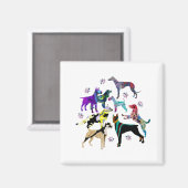 Hunde und Paws Magnet (Vorderseite/Rückseite)