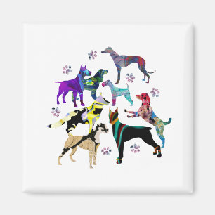 Hunde und Paws Magnet