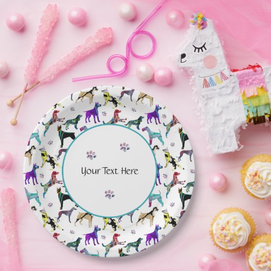 Hunde und Paws Pappteller (Party)