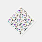 Hunde und Paws Serviette (Ecke)