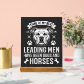 Hunde und Pferde führen Männer Acrylschild (Hochzeit)