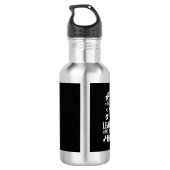 Hunde und Pferde führen Männer Edelstahlflasche (Rückseite)