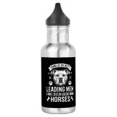 Hunde und Pferde führen Männer Edelstahlflasche (Links)