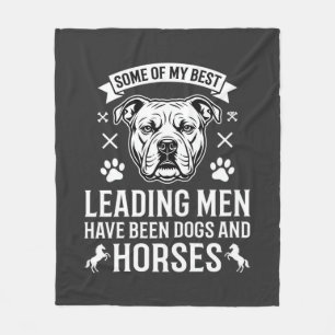 Hunde und Pferde führen Männer Fleecedecke
