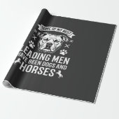 Hunde und Pferde führen Männer Geschenkpapier (Ungerollt)