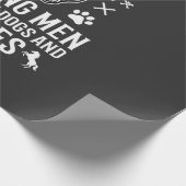 Hunde und Pferde führen Männer Geschenkpapier (Ecke)