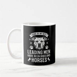 Hunde und Pferde führen Männer Kaffeetasse