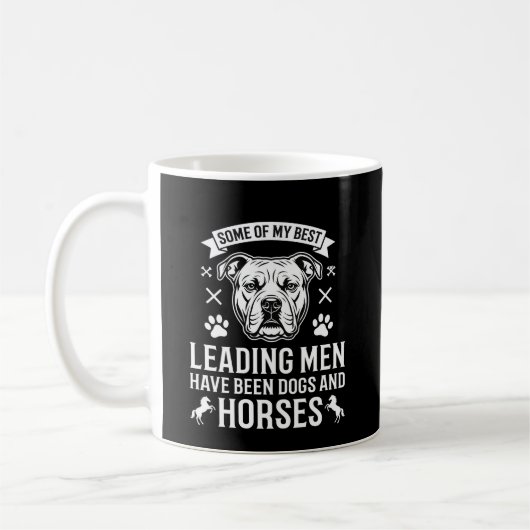 Hunde und Pferde führen Männer Kaffeetasse (Links)