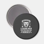 Hunde und Pferde führen Männer Magnet (Vorderseite/Rückseite)