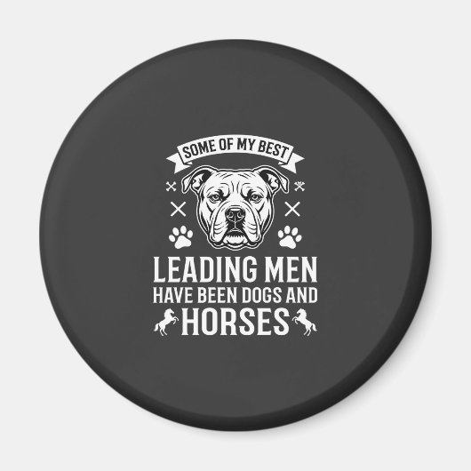 Hunde und Pferde führen Männer Magnet (Vorne)