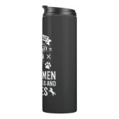 Hunde und Pferde führen Männer Thermosbecher (Nach rechts gedreht)