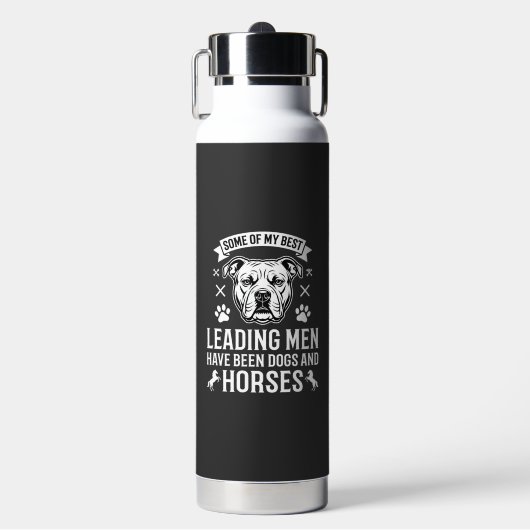 Hunde und Pferde führen Männer Trinkflasche (Vorderseite)