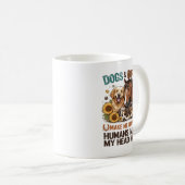 Hunde und Pferde machen mich glücklich Lustiger Ti Kaffeetasse (VorderseiteRechts)