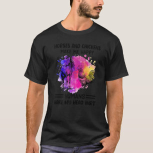 Hunde und Pferde machen mich glücklich Menschen ma T-Shirt