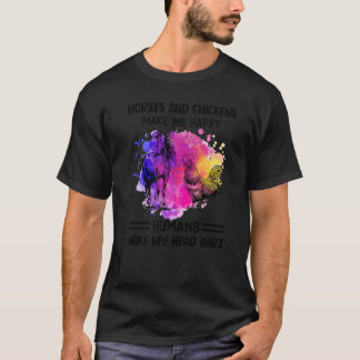 Hunde und Pferde machen mich glücklich Menschen ma T-Shirt