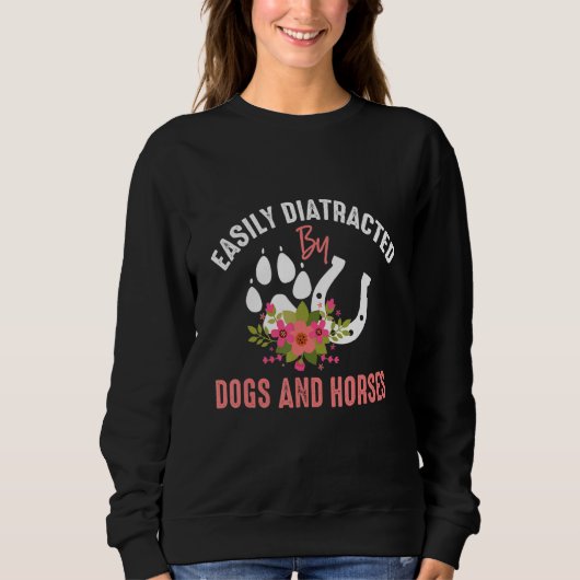 Hunde und Pferde Reitpferde Sweatshirt (Vorderseite)