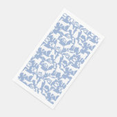 Hunde und Pfoten Muster 02.b LBlue BG Serviette (Ecke)