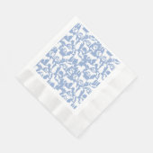 Hunde und Pfoten Muster 02.b LBlue BG Serviette (Ecke)