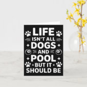 Hunde und Pool Billard Funny Pool Karte (Gelbe Blume)