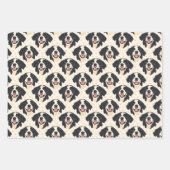 Hunde und Punkte auf Creme Geschenkpapier Set (Vorderseite 2)