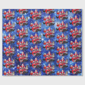 Hunde und Santa Geschenkpapier (Flach)